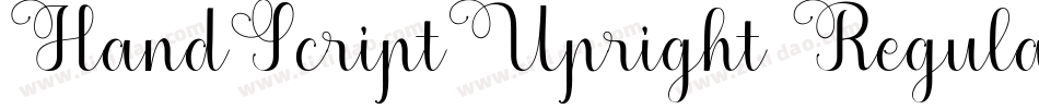 HandScriptUpright Regular字体转换